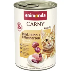 ANIMONDA Carny Adult Cat wołowina, kurczak i kacze serca 400g
